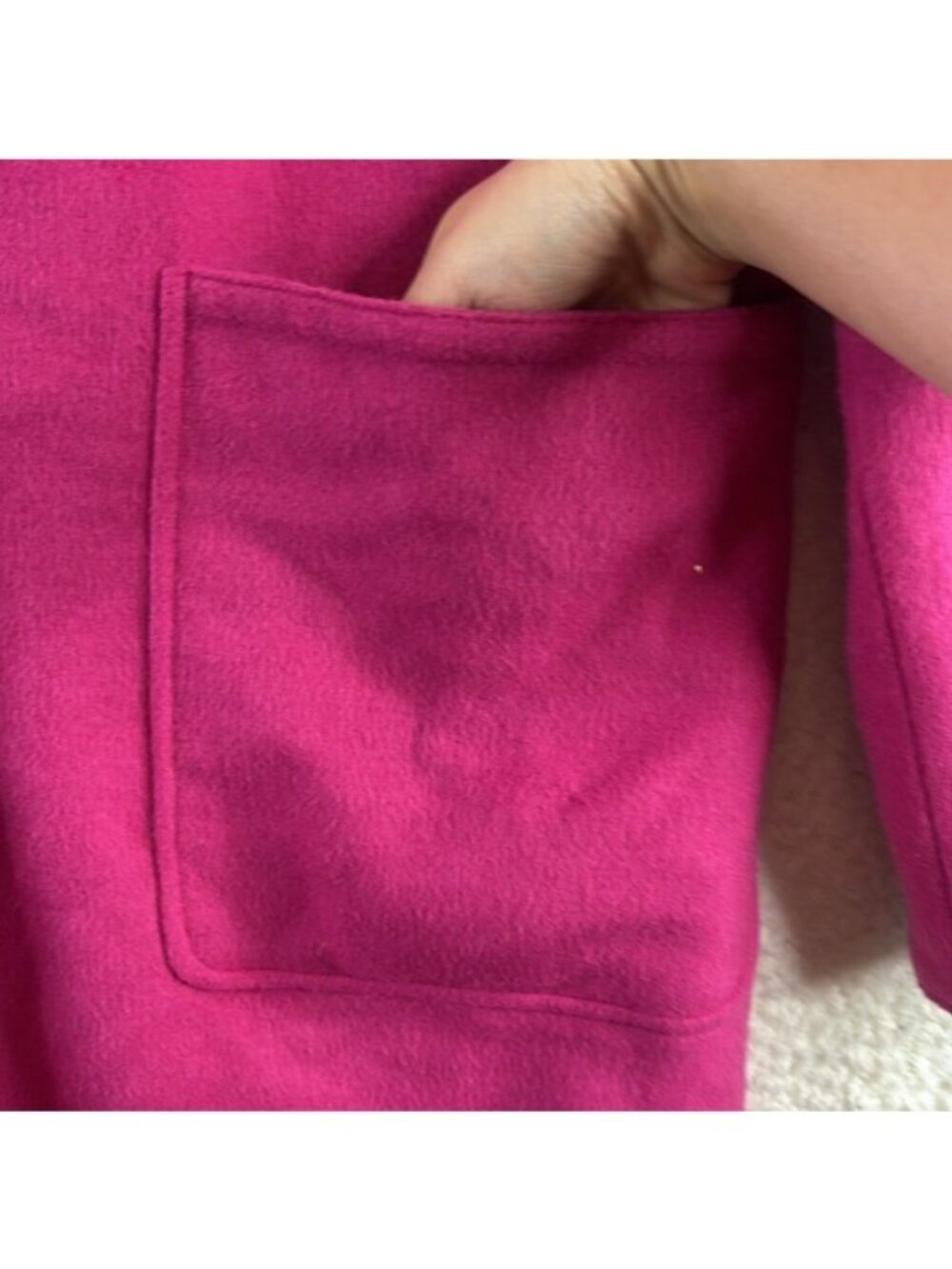 NWOT Charter Club Womens Pink Wool Blend Notch Collar Two-Button Coat M MEDIUM - Picture 10 of 16